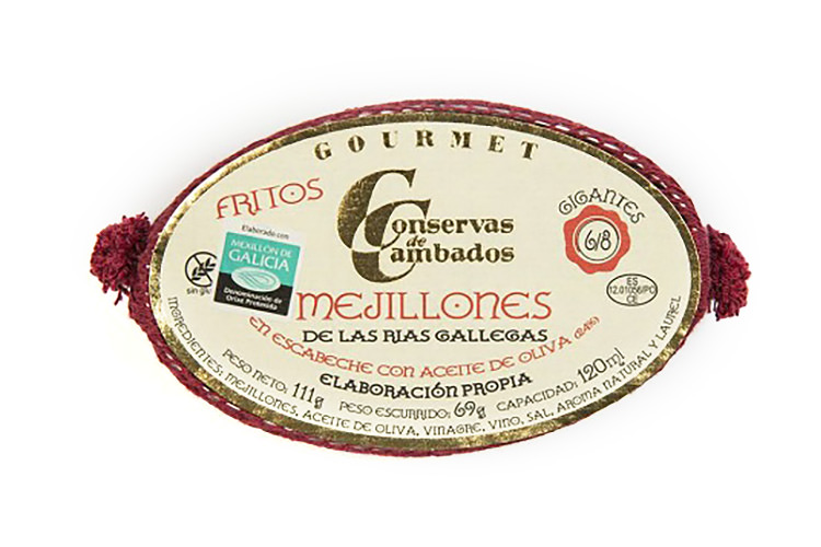Mejillones en conserva Cambados en Ricardo Fuentes Salazones